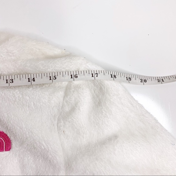 The North Face white fuzzy zip up sweater - Picture 7 of 8